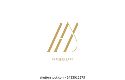 HA, AH, H, A, Abstract Letters Logo Monogram