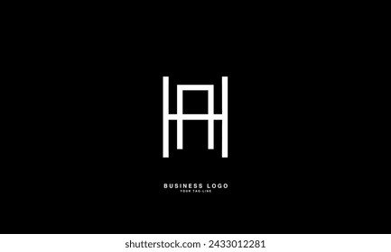 HA, AH, H, A, Abstract Letters Logo Monogram