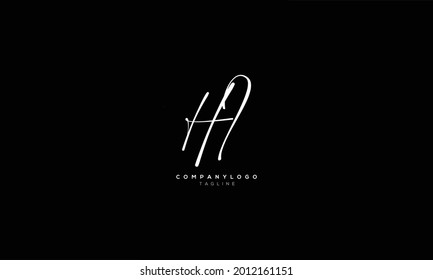 HA AH H AND A Abstract initial monogram letter alphabet logo design