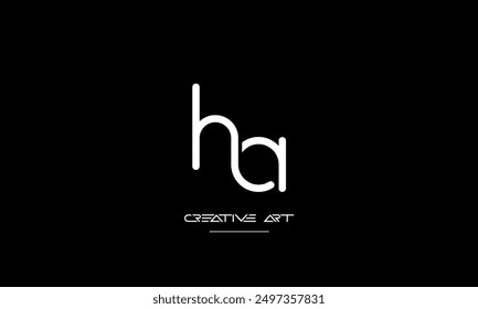 HA, AH, H, A abstract letters logo monogram