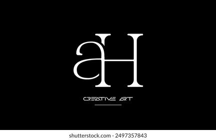 HA, AH, H, A abstract letters logo monogram