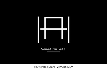 HA, AH, H, A abstract letters logo monogram