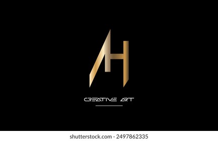 HA, AH, H, A abstract letters logo monogram