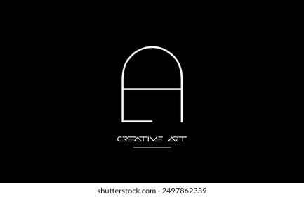 HA, AH, H, A abstract letters logo monogram