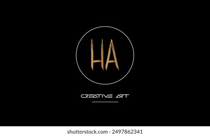 HA, AH, H, A abstract letters logo monogram