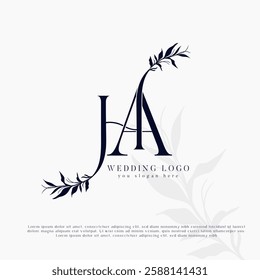 HA, AH Initial Wedding Logo Monogram