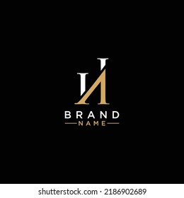 HA or AH Letter Logo Design. HA letter logo Vector Illustration - Vector logotype luxury and elegant HA,AH,H ,A Abstract Letters Logo Monogram