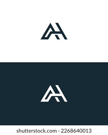 HA, AH letter logo design template elements. Modern abstract digital alphabet letter logo. Vector illustration. New Modern logo. svg