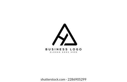 HA or AH letter mark Abstract Vector Logo Design Template - HA or AH icon design