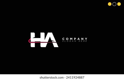 HA Alphabet Buchstaben Initial Monogram Logo AH, H und A