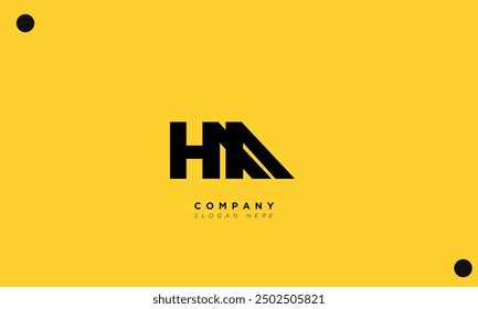 HA Alphabet letters Initials Monogram logo AH, H and A