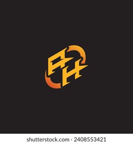 HA combination letter unique initials logo esport for gaming team, youtube, twitch