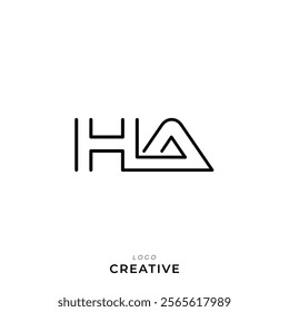 HA Creative Latter Logo Design Branding Logo Design. Creative Logo. Template. Vector illustration. Modern Design. Monogram Design. Brand Identity. Company Logo.