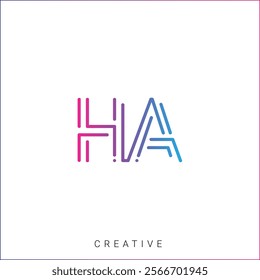 HA Creative Latter Logo Design Branding Logo Design. Creative Logo. Template. Vector illustration. Modern Design. Monogram Design. Brand Identity. Company Logo.