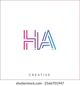 HA Creative Latter Logo Design Branding Logo Design. Creative Logo. Template. Vector illustration. Modern Design. Monogram Design. Brand Identity. Company Logo.