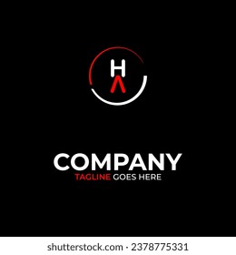 HA Creative moderne Buchstaben Logo-Design
