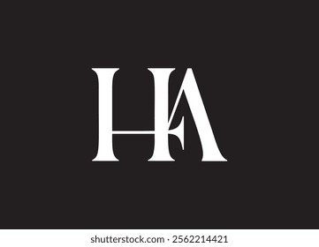 HA creative modern logo design and initial logo
