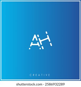 HA Creative Premium Vector latter logo design. Creative Logo. Elegant leaves.  modern design. Vector Illustration logo. Creative Minimal feminine monogram and logo.