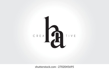 HAha Elegant Serif Monogram Logo - Luxuriöses typografisches Kleinbuchstaben-Zeichen für modernes Branding