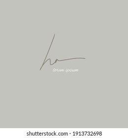 Ha Grey Background Handwritten Logo