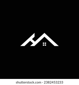 HA, home logo design for real state or building.