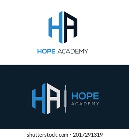 ( HA ) HOPE ACADEMY LOGO DESIGN
