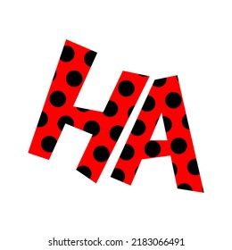 HA icon isolated on white background. Joker laugh HA HA. Vector EPS 10