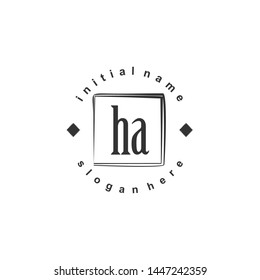 HA Initial beauty monogram logo vector