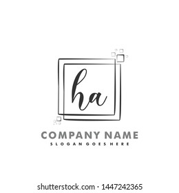 HA Initial beauty monogram logo vector