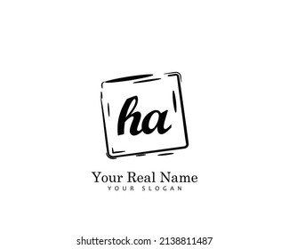 HA Initial beauty monogram logo vector