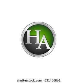 HA initial circle logo green
