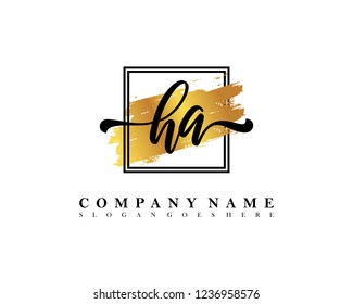 HA Initial handwriting logo concept