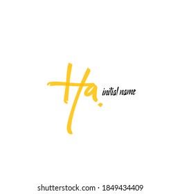 Ha Initial-Logo-Vektorgrafik