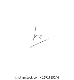  ha logotipo manuscrito inicial para la identidad