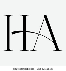 ha initial letter logo design symbol