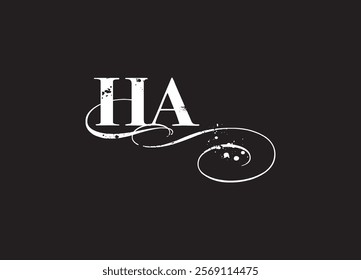 HA initial letter logo design and minimalist logo
