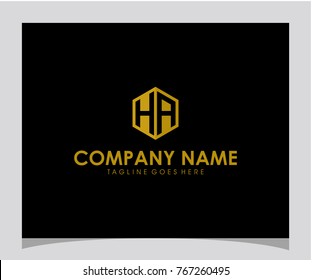 HA initial letter logo design