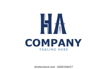 HA initial logo design and letter logo design