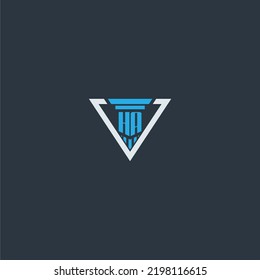 HA erste Monogramm für Logo-Ideen von Anwälten mit kreativem Polygonstil