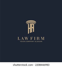 Logo der ersten Monogram-Anwaltskanzlei mit Säulendesign