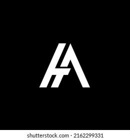 HA initial monogram logo concept design