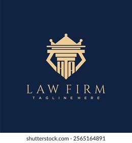 HA initial monogram logo for lawfirm vector design