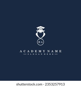 HA Initials Academy Logo Vector Art Icons and Graphics