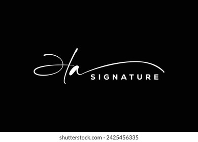 HA initials Handwriting signature logo. HA Hand drawn Calligraphy lettering Vector. HA letter real estate, beauty, photography letter logo design.