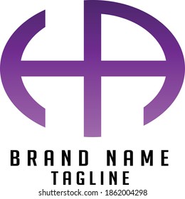 HA initials logo, name initials logo, company initials logo, person initials logo