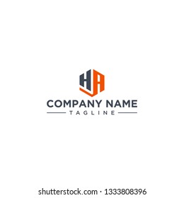 HA letter icon hexagon shape