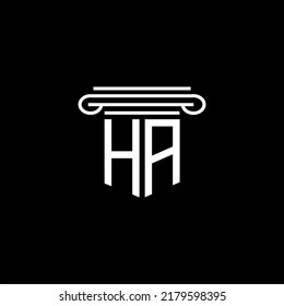 HA letter logo creative design with vector graphic