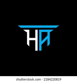 HA-Buchstaben Logo kreatives Design mit Vektorgrafik