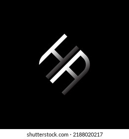 HA-Buchstaben Logo kreatives Design mit Vektorgrafik
