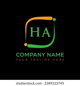 HA letter logo creative design. HA unique design.
